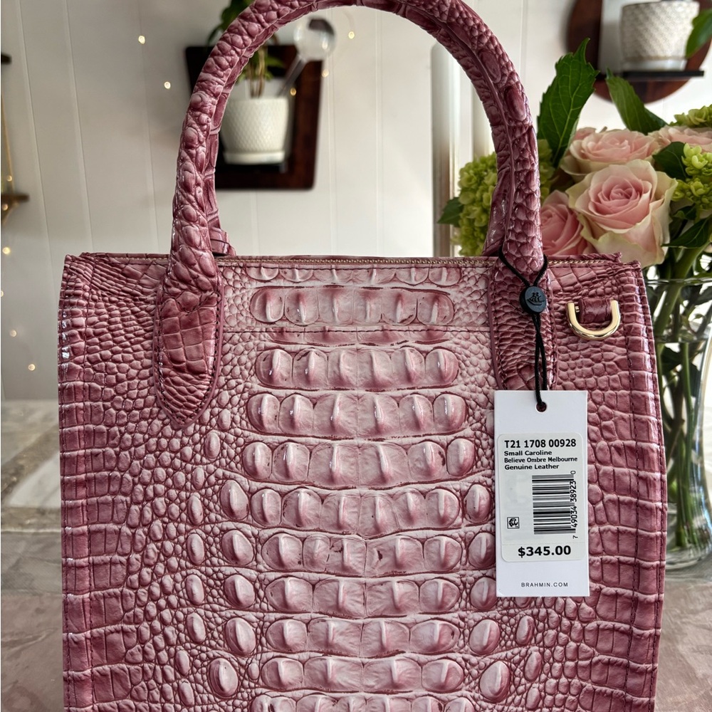 Brahmin Small Caroline Believe Ombré Melbourne Genuine Leather - Picture 2 of 14